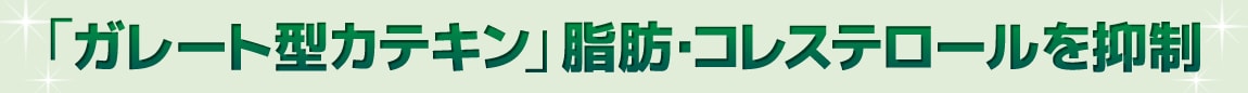 「ガレート型カテキン」脂肪・コレステロールを抑制